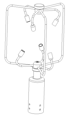 不銹鋼款三維風速儀結構圖